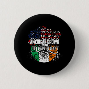 Amerikanskodlad irländsk rotflagga Irland St Patri Knapp
