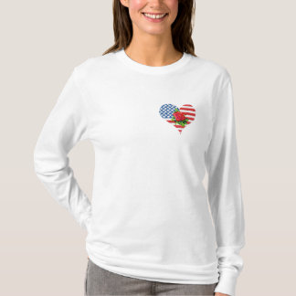 Amerikanskönhethjärta T-shirt