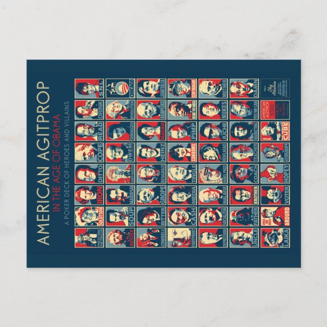 Amerikanskt agitprop i Obamas ålder - vykort (Framsida)