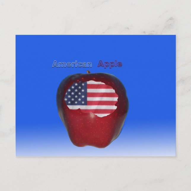 " Amerikanskt äpple " Vykort (Framsida)