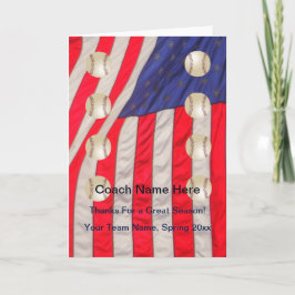 Amerikanskt Basebollkort för Coach Blank Inside Tack Kort