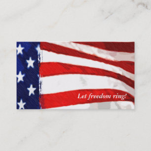 Amerikanskt Flagga Affärskort Visitkort