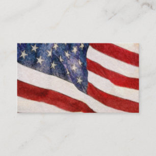 Amerikanskt Flagga Affärskort Visitkort