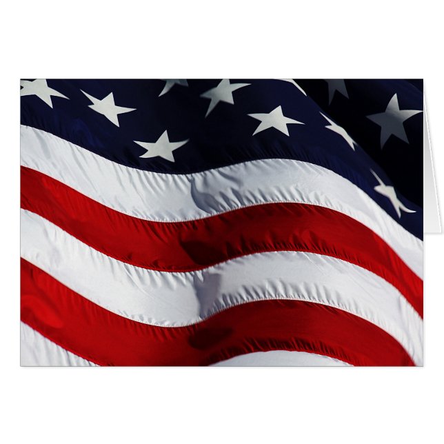 Amerikanskt Flagga Anpassade Hälsningskort (Framsidan Horizontal)