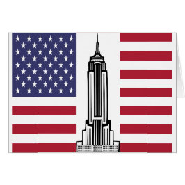 Amerikanskt Flagga Byggnad Note Card OBS Kort