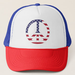 AMERIKANSKT FLAGGA FREDSTECKEN TRUCKERKEPS