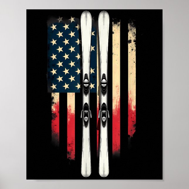 Amerikanskt Flagga-hoppas-skiva_1 Poster (Framsidan)