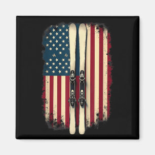 Amerikanskt Flagga-hoppas-skiva_2 Magnet