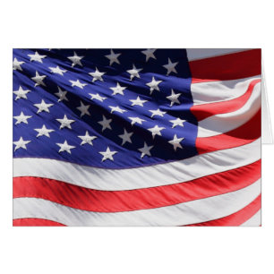 Amerikanskt Flagga Wave Photo Greeting Card Hälsningskort