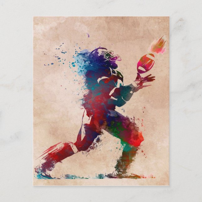 Amerikanskt fotbollsspel flygblad (Framsidan)