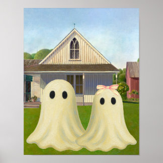 Amerikanskt gotiskt spökpar poster