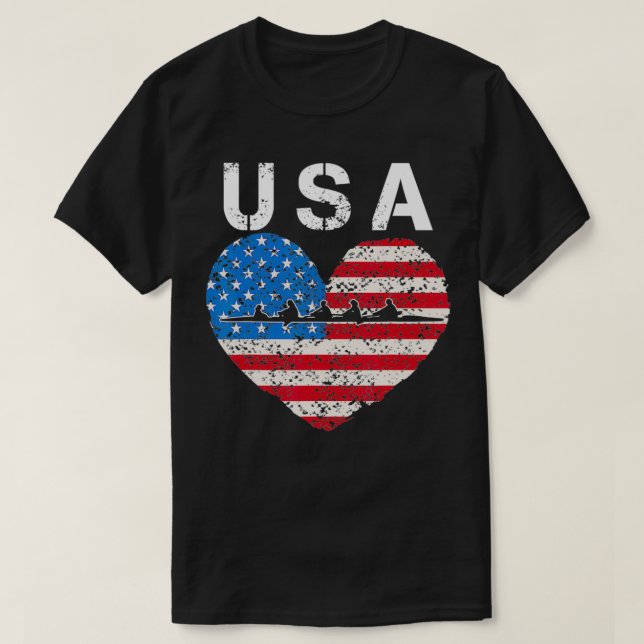 Amerikanskt hjärta, amerikanska besättningar, kvin t shirt (Design framsida)
