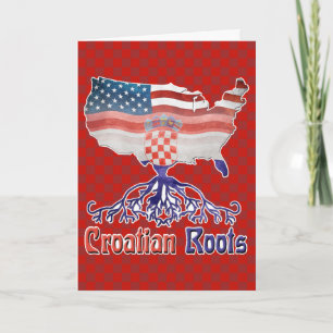 Amerikanskt kroatiskt roots Greeting Card Helgkort