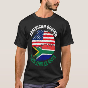Amerikanskt odlad sydafrikansk rot vintageflaggor t shirt
