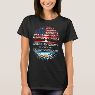 Amerikanskt Odlade Med Argentinska Rötter Usa Flag T Shirt