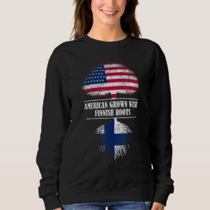 Amerikanskt Odlade Med Finska Rötter Finland Flagg T Shirt