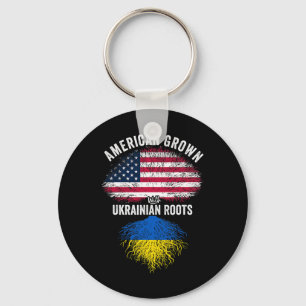 Amerikanskt Odlade Med Ukrainska Rötter Usa Ukrain Nyckelring