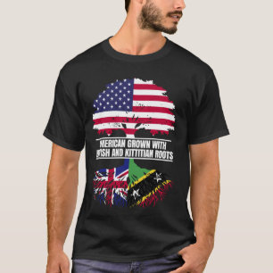 Amerikanskt odlat med flagga arv brittiska Sankta T Shirt