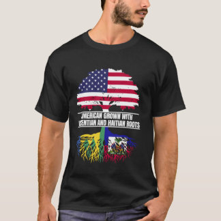 Amerikanskt odlat med flagga arv Vincentian Haiti T Shirt