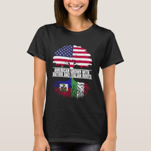 Amerikanskt odlat med flaggans arv Haitisk italien T Shirt