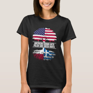 Amerikanskt odlat med flaggans kulturarv polska gr t shirt