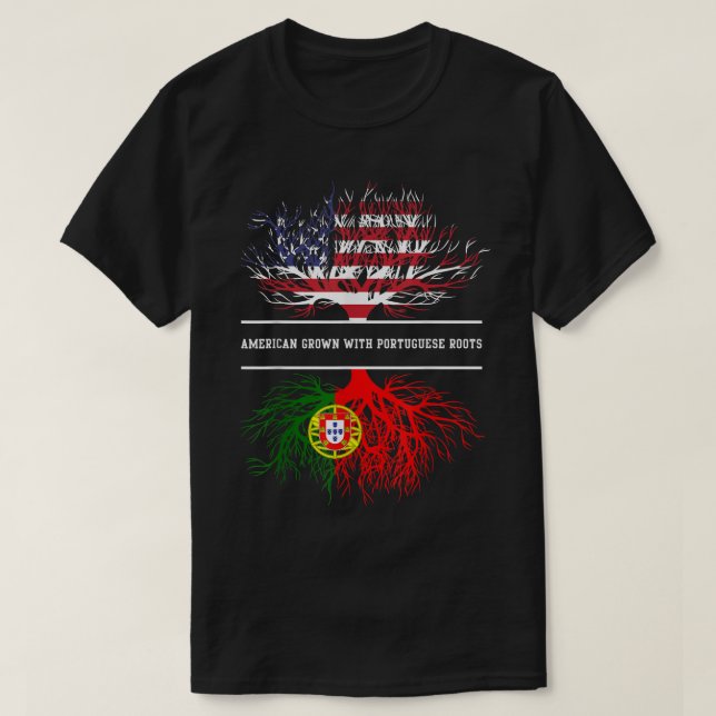 Amerikanskt odlat med portugisiska rötter Portugal T Shirt (Design framsida)