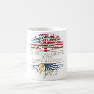 Amerikanskt odlat med svedartade rötter kaffemugg