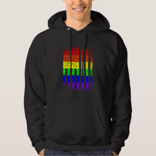 Amerikanskt pride flagga rainbow lgbt hoodie