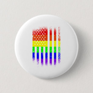 Amerikanskt pride flagga rainbow lgbt knapp