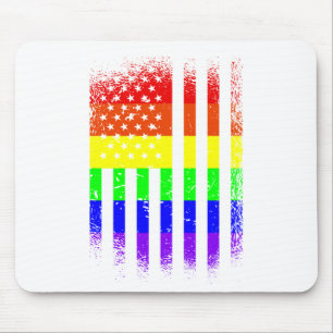 Amerikanskt pride flagga rainbow lgbt musmatta