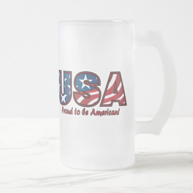 Amerikanskt Pride Frostat Ölglas (Höger)
