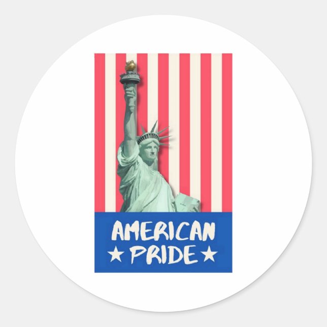 Amerikanskt pride runt klistermärke (Framsida)
