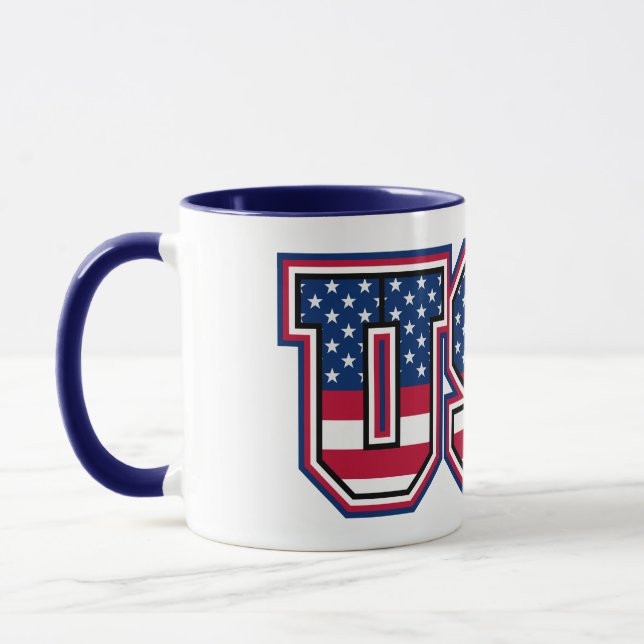 Amerikanskt Pride USA Anpassningsbar 2-tonkaffe Mugg (Vänster)