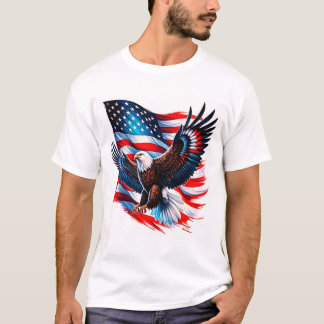 Amerikanskt Pride - USA flagga & Eagle T-Shirt 🇺