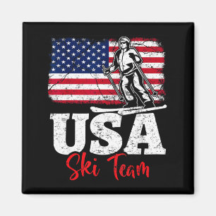 Amerikanskt skidlag amerika skidåkning vintersport magnet