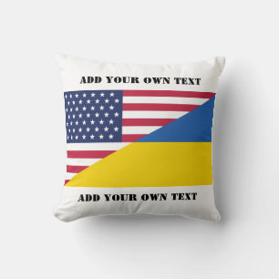 Amerikanskt stöd till Ukraina Dekorativ kudde