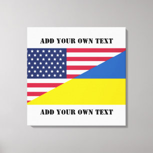 Amerikanskt stöd till Ukraina Dekorativ kudde Canvastryck
