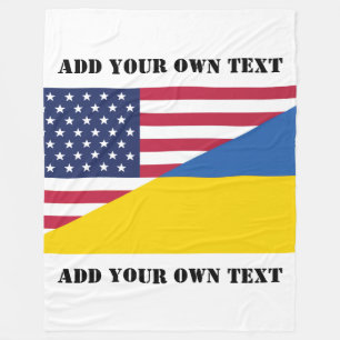Amerikanskt stöd till Ukraina Dekorativ kudde Fleecefilt