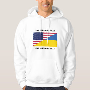 Amerikanskt stöd till Ukraina Dekorativ kudde Hoodie