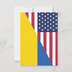 Amerikanskt stöd till Ukraina Sherpa Blanket Tack Kort