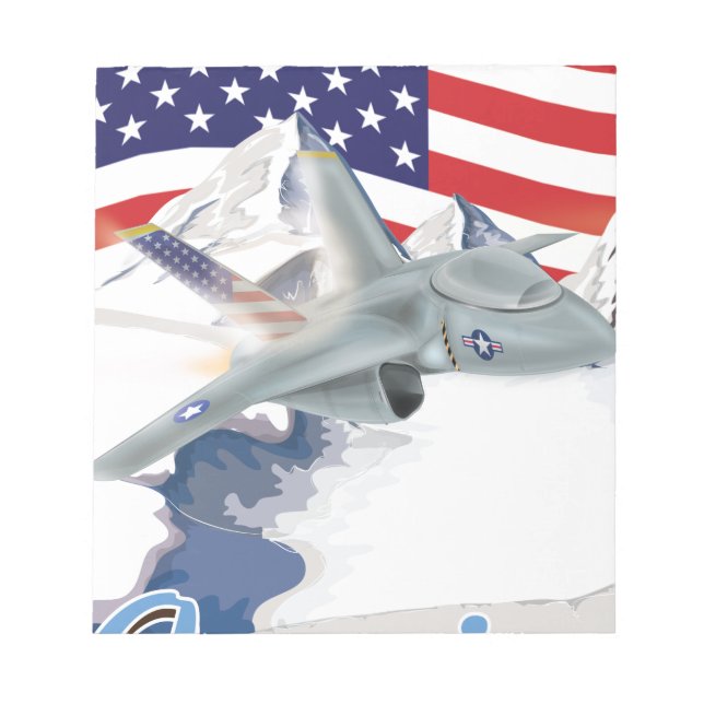 Amerikanskt stridsflygplan anteckningsblock (Framsida)