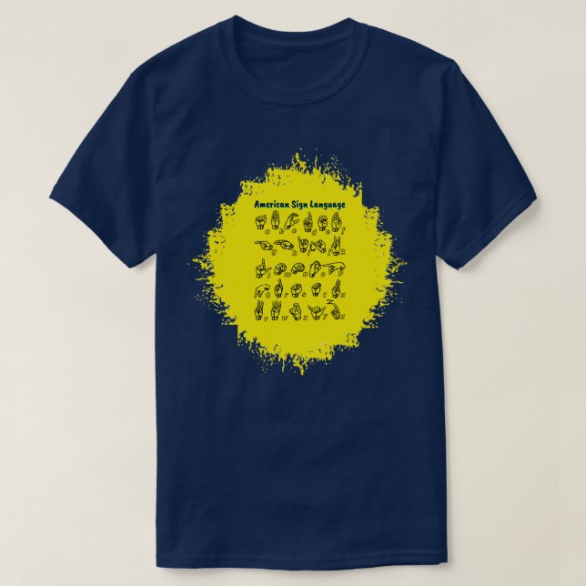 Amerikanskt teckenspråk 5 t shirt (Design framsida)