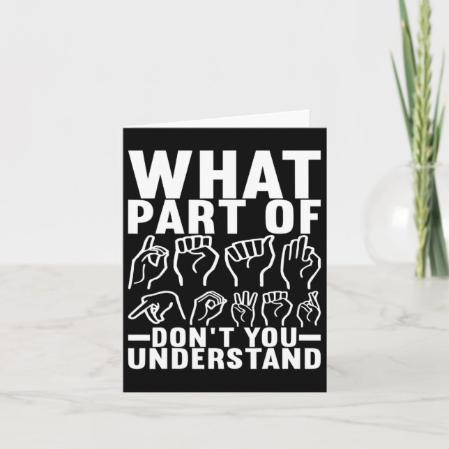 Amerikanskt teckenspråk döv medvetenhet 17  kort (Framsida)