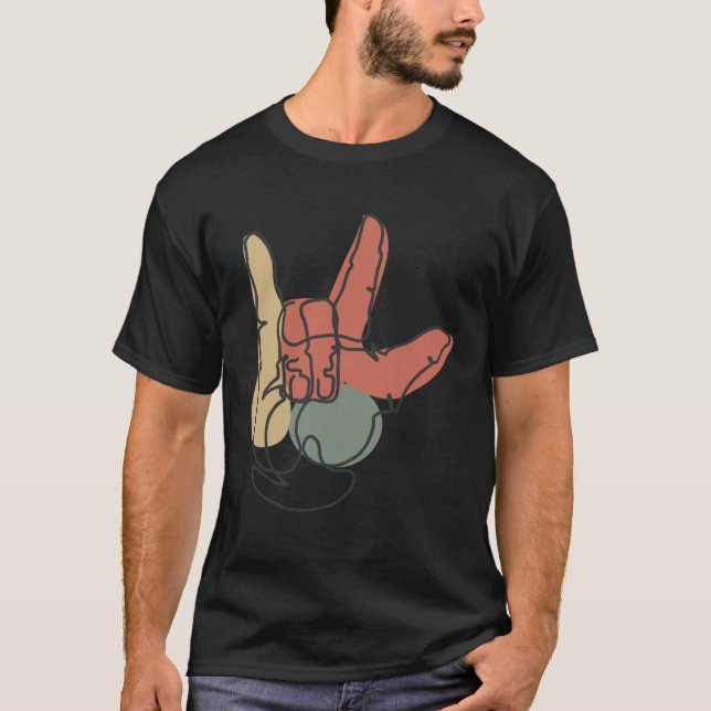 Amerikanskt teckenspråk I kärlek T Shirt (Framsida)