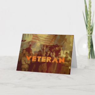 Amerikanskt veterankort för veterandagen tack kort