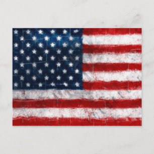 Amerikanskt vykort Flagga Porträtt
