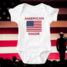 Amerikansktillverkad Baby Bodysuit – Stolt Född i