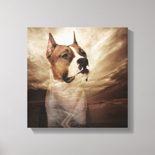 AmerikanStaffordshire Terrier - Amstaff Canvastryck