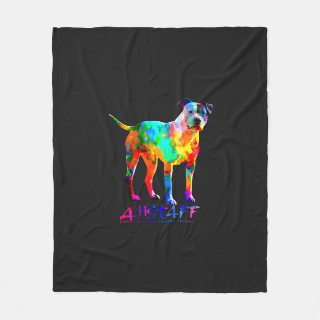 AmerikanStaffordshire Terrier - Amstaff Fleecefilt (Framsidan)
