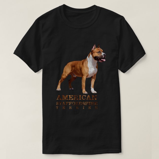 AmerikanStaffordshire Terrier - Amstaff T Shirt (Design framsida)